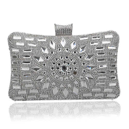Gold Crystal Evening Clutch Bag – Luxury Rhinestone Handbag for Weddings, Parties & Special Events