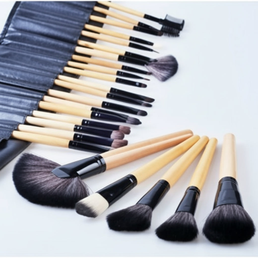 The Ultimate Makeup Artist’s Kit: 24-Piece High-Grade Brush Set with PU Case