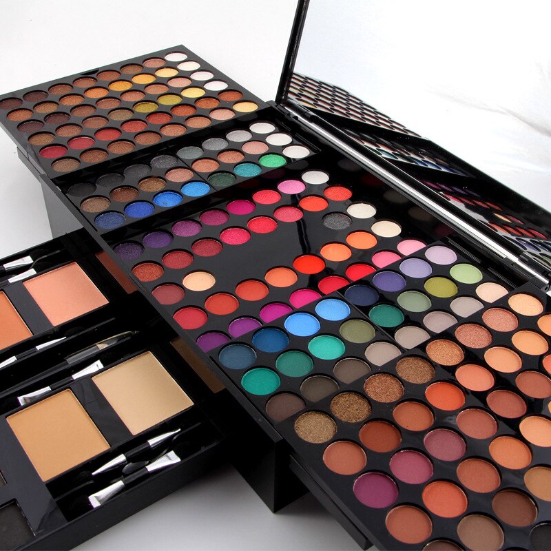 All-in-One Beauty Vault: 180 Shimmer & Matte Eyeshadows with Face & Brow Essentials