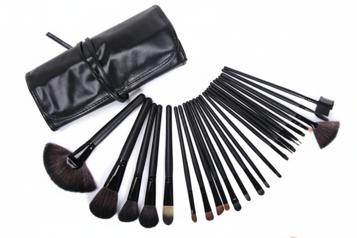The Ultimate Makeup Artist’s Kit: 24-Piece High-Grade Brush Set with PU Case
