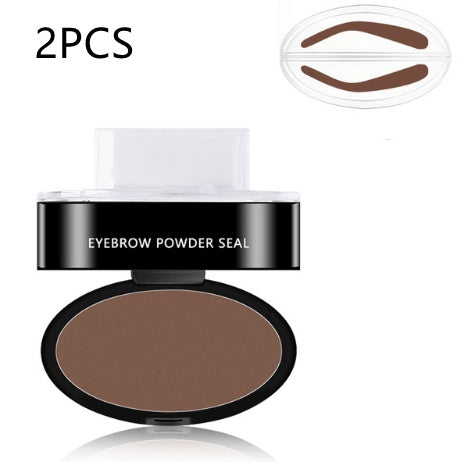 One-Step Natural Easy-Apply Waterproof Eyebrow Stamp & Powder Set