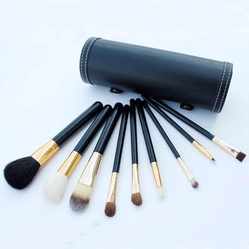 Complete Cosmetic Brush Collection | 9-Piece Professional Face & Eye Set