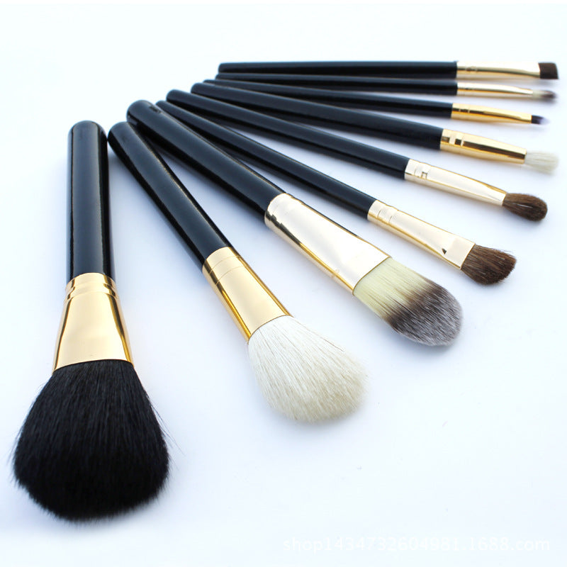 Complete Cosmetic Brush Collection | 9-Piece Professional Face & Eye Set