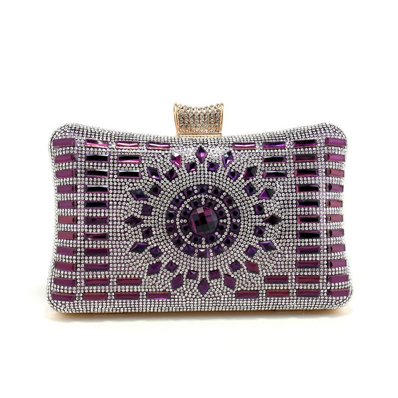 Gold Crystal Evening Clutch Bag – Luxury Rhinestone Handbag for Weddings, Parties & Special Events