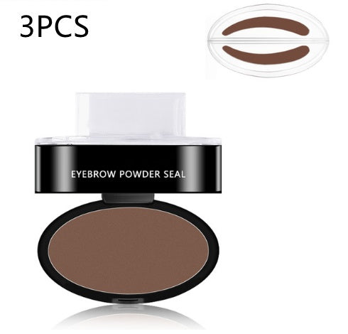 One-Step Natural Easy-Apply Waterproof Eyebrow Stamp & Powder Set