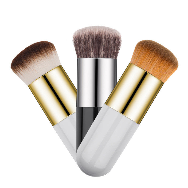 Portable Short-Handle Powder Brush | Gentle Bristles for Flawless, Fast Makeup Application