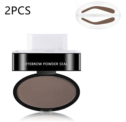 One-Step Natural Easy-Apply Waterproof Eyebrow Stamp & Powder Set