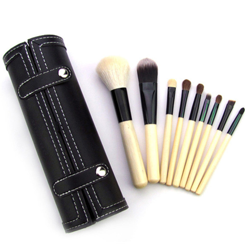 Complete Cosmetic Brush Collection | 9-Piece Professional Face & Eye Set