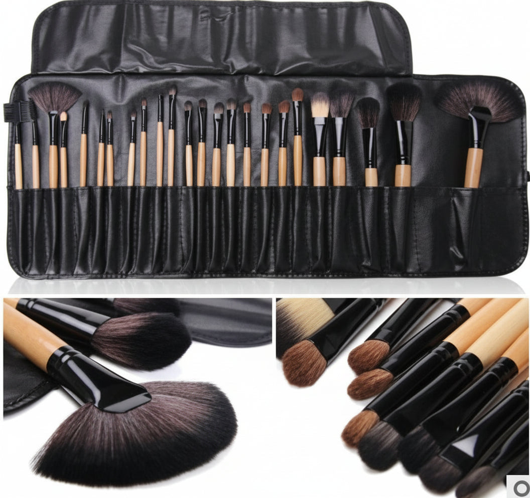 The Ultimate Makeup Artist’s Kit: 24-Piece High-Grade Brush Set with PU Case