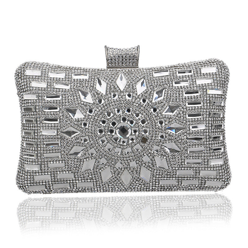 Gold Crystal Evening Clutch Bag – Luxury Rhinestone Handbag for Weddings, Parties & Special Events