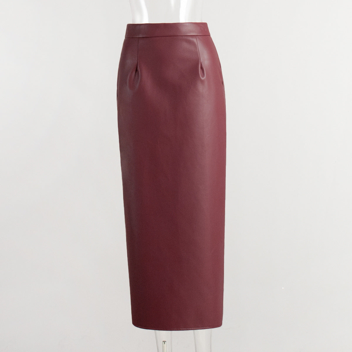 High-Waisted Leather Midi Skirt – Chic Pencil Skirt for Women’s Fall Fashion