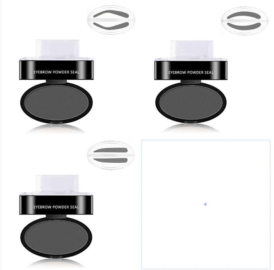 One-Step Natural Easy-Apply Waterproof Eyebrow Stamp & Powder Set