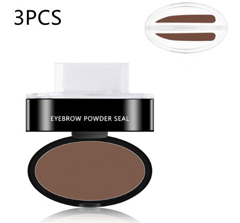 One-Step Natural Easy-Apply Waterproof Eyebrow Stamp & Powder Set