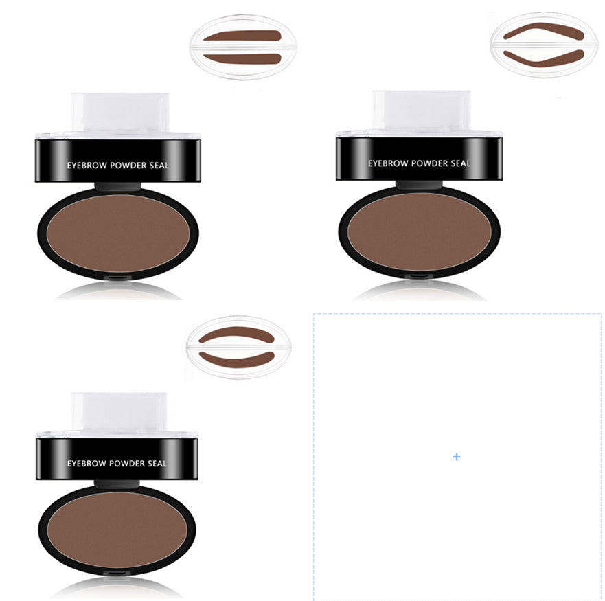 One-Step Natural Easy-Apply Waterproof Eyebrow Stamp & Powder Set