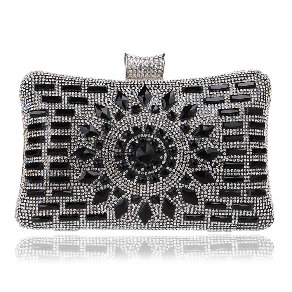Gold Crystal Evening Clutch Bag – Luxury Rhinestone Handbag for Weddings, Parties & Special Events