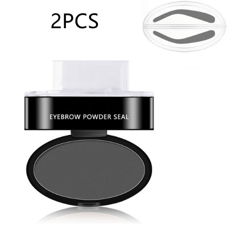 One-Step Natural Easy-Apply Waterproof Eyebrow Stamp & Powder Set