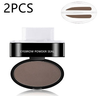 One-Step Natural Easy-Apply Waterproof Eyebrow Stamp & Powder Set