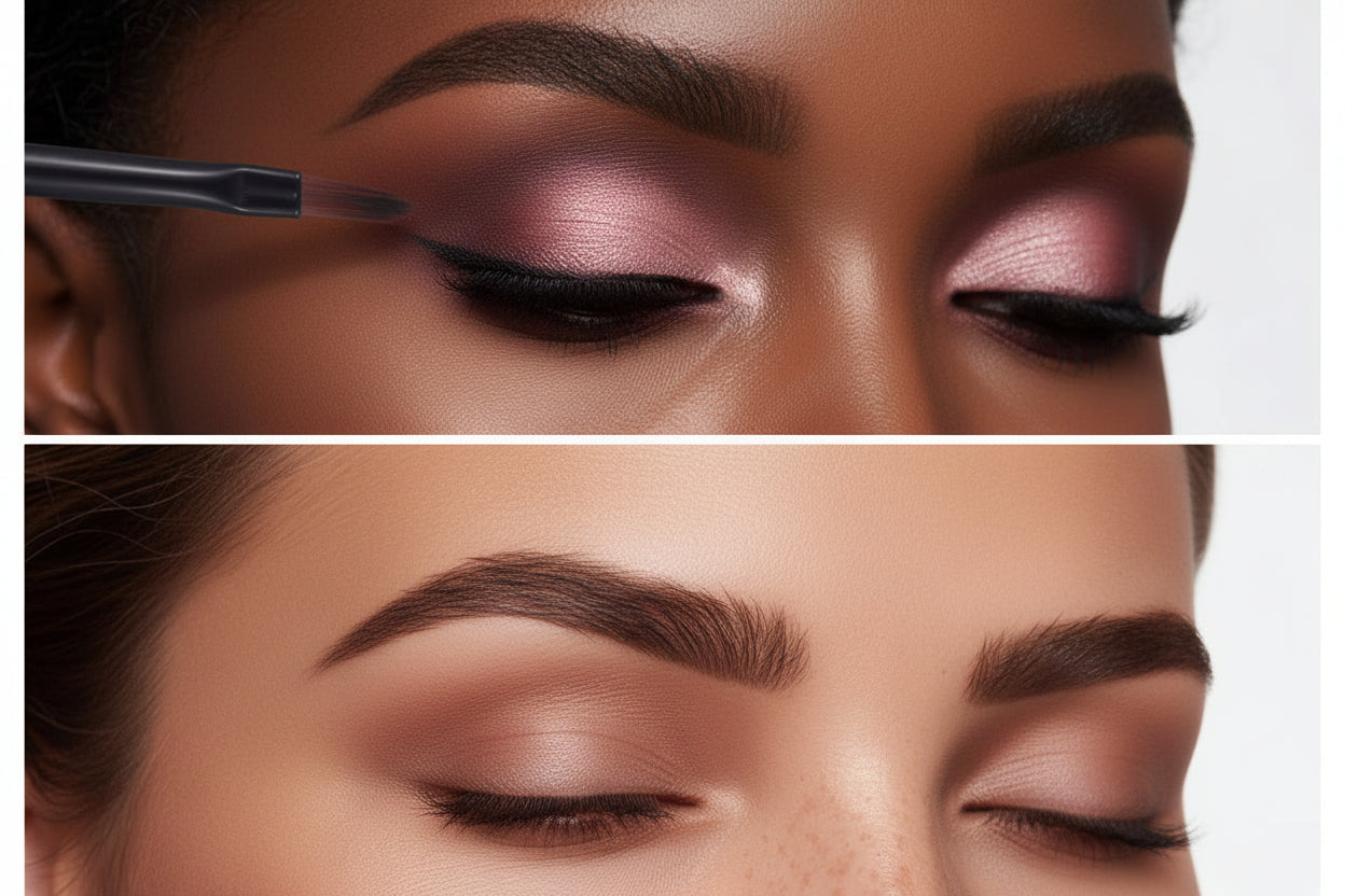 Long Lasting 2-in-1 Quick-Drying Eyeliner & Eyebrow Cream Setade Pomade for Natural or Bold Brows