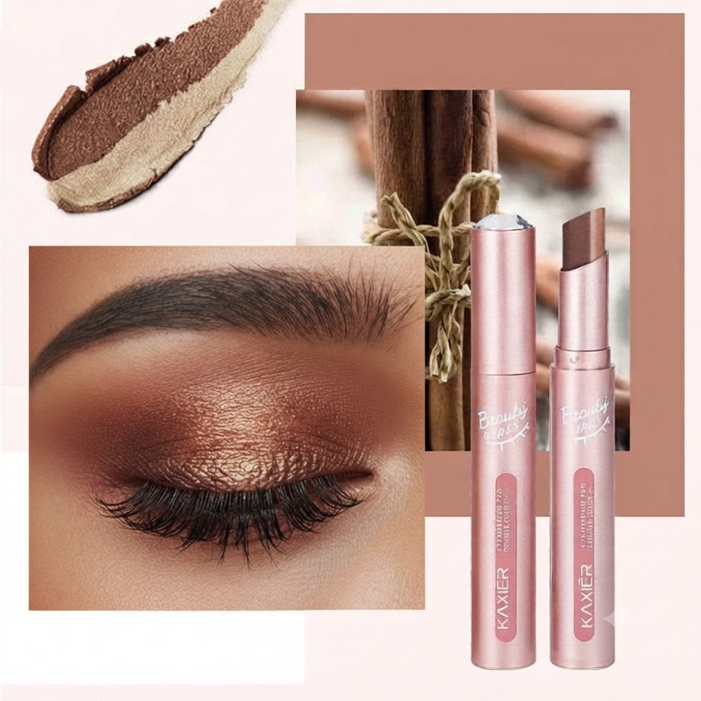 Two-Tone Gradient Eyeshadow Stick – Waterproof & Sweatproof Eye Makeup Pencil