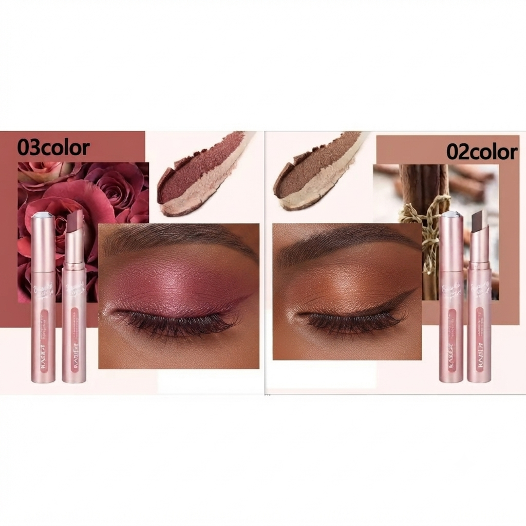 Two-Tone Gradient Eyeshadow Stick – Waterproof & Sweatproof Eye Makeup Pencil